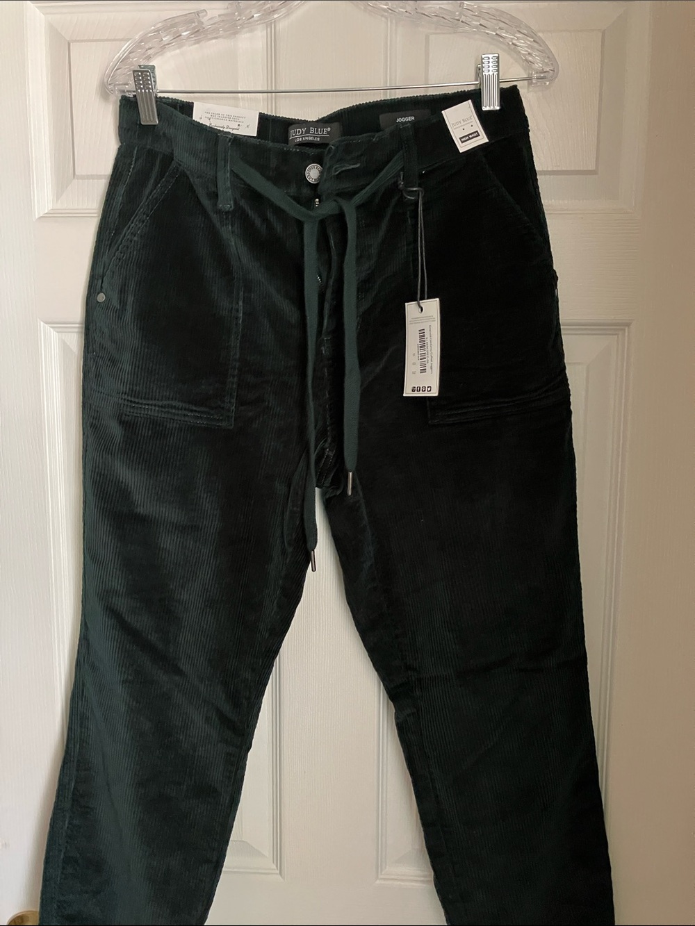 Judy Blue Forest Green Corduroy Drawstring Pants